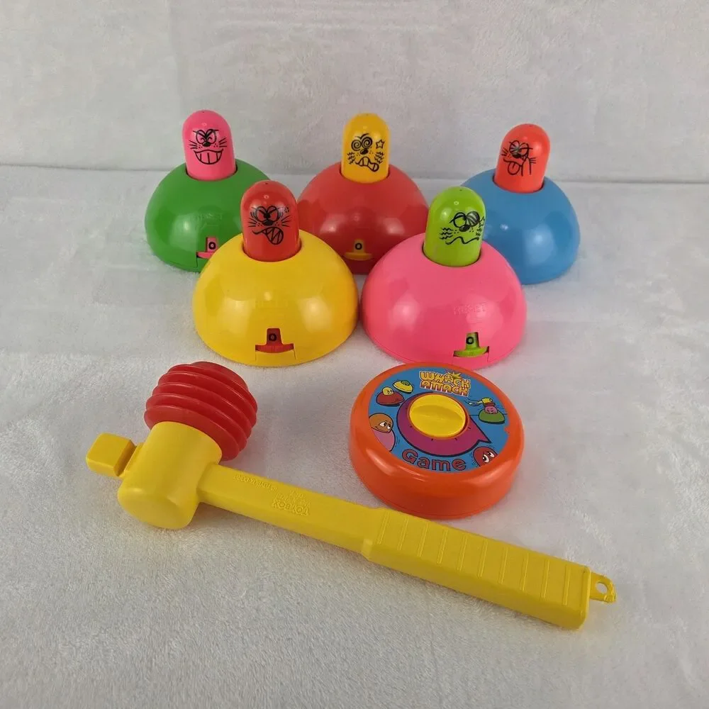 Vintage 1986 Whack Attack Game Complete Mattel Mechanical Action Game Fast Ship